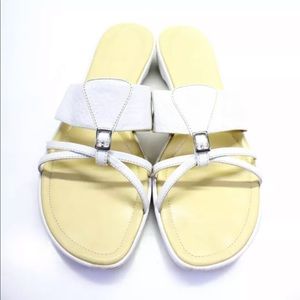 Gently Worn Cole Haan White Leather Air Rio sandals